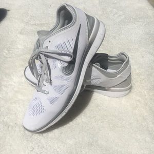 White Nike Free 5.0 Sneakers